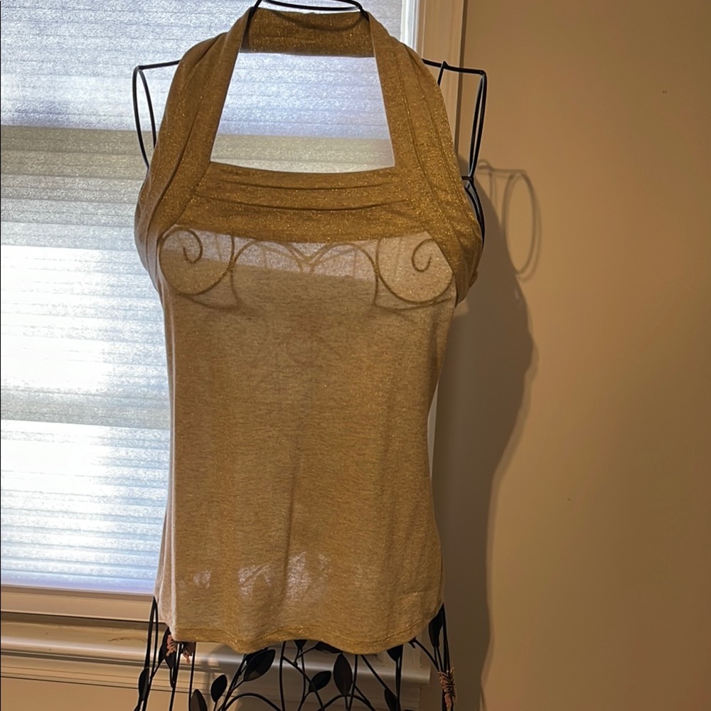 Elegant Cream Halter Top